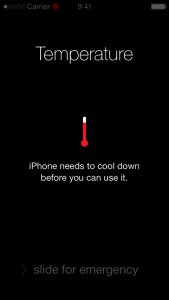 iPhone needs to cool down