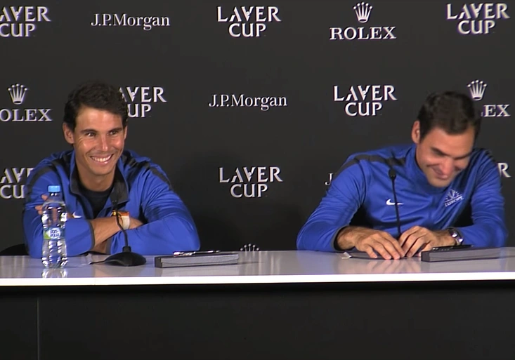Federer s Nadalem si vychutnali zmateného novináře! Mohli bychom hrát spolu čtyřhru na olympiádě!