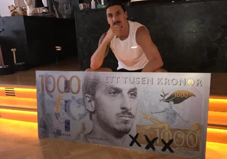 Obří pocta pro ZLATANA. Vyobrazili ho na švédské tisícovce!