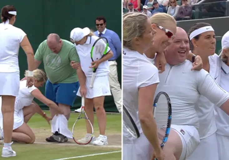 Nečekaný hrdina Wimbledonu: Chlápek se nasoukal do sukně a hrál s legendami