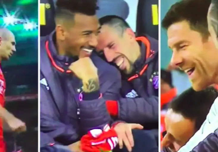 Robben při střídání šílel. Spoluhráči se váleli smíchy!