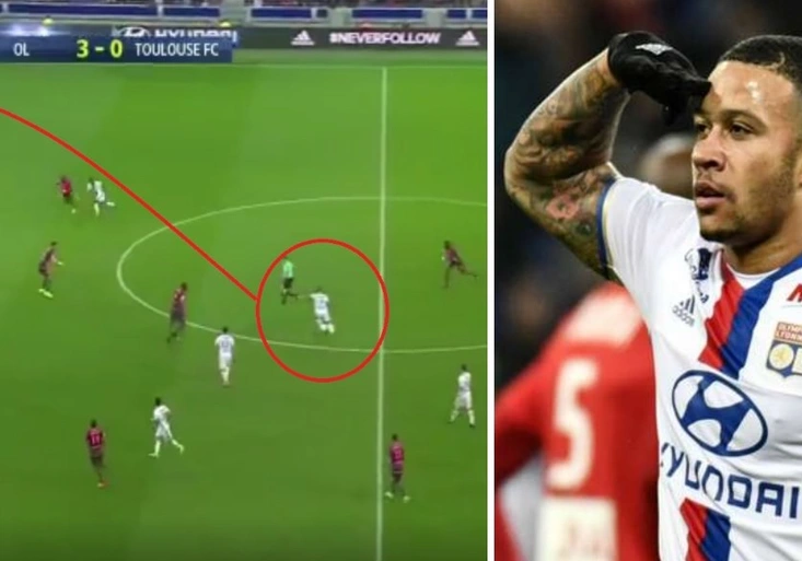 Na pána! Memphis Depay z Lyonu se s tím vůbec nepáral! Mrkněte na jeho projektil z půlky!
