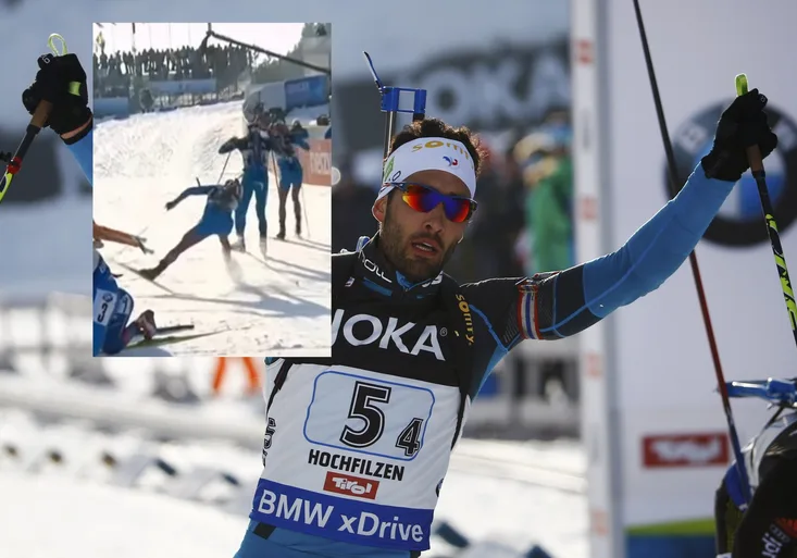 Biatlonové MS začalo skandálem! Fourcade sestřelil Rusa, pak utekl ze stupňů vítězů!