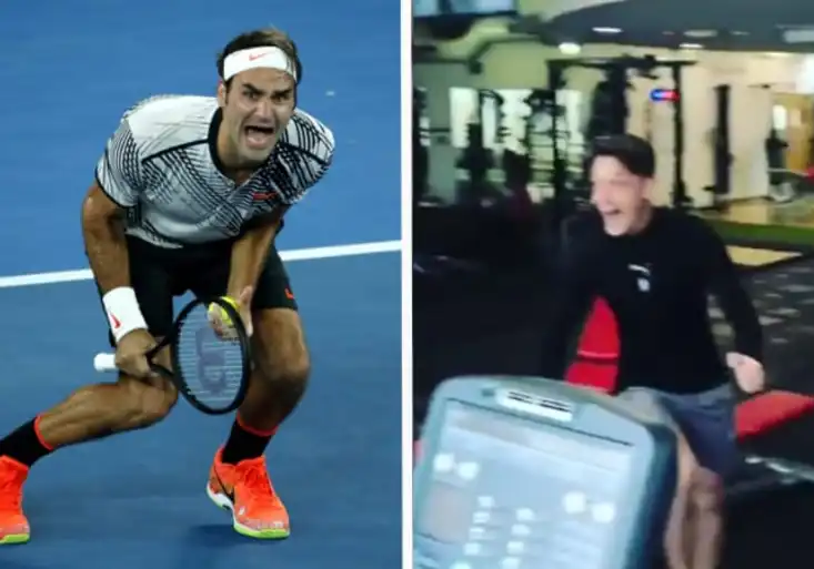 Tenis ovládl i šatnu Arsenalu! Jak mohutně slavil Özil Federerův triumf?