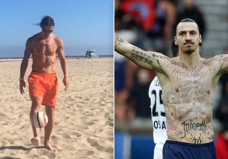 Kam zmizela Zlatanova tetování?! ptají se po videu z pláže fanoušci