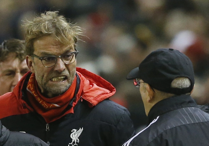 Bláznivý Klopp! Německý kouč Liverpoolu řádil při domácí remíze 2:2 s West Bromwich Albionem
