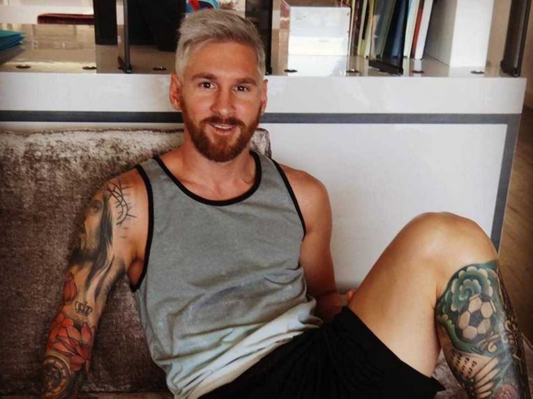Messi blond