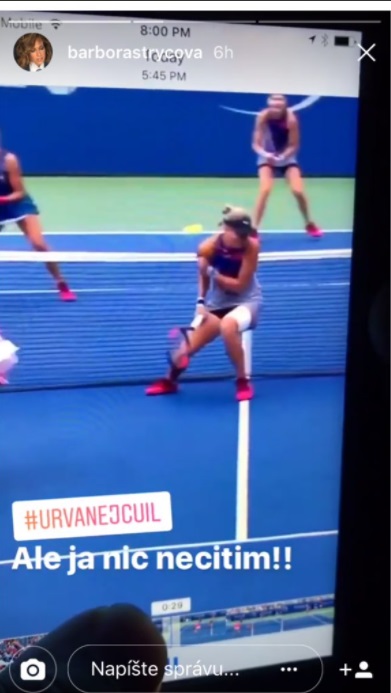 Barbora Strýcová o Hradecké. Foto: Twitter