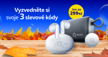 Skočte si pro nová O2 pods za 299 Kč! Díky voucherům jsou levnější, stejně jako O2 tag a O2 beam