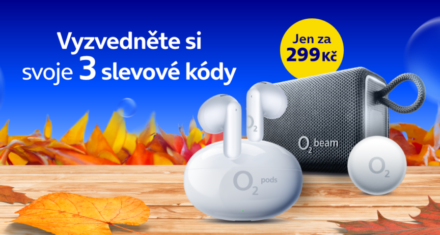 Skočte si pro nová O2 pods za 299 Kč! Díky voucherům jsou levnější, stejně jako O2 tag a O2 beam