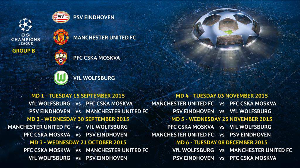 Champions League dates group B