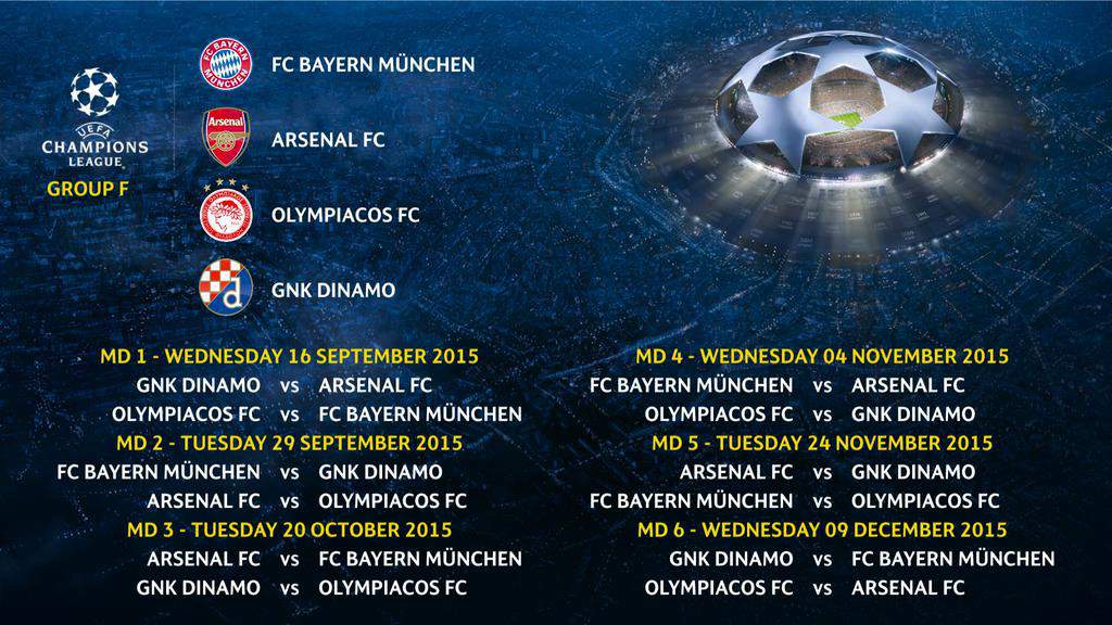Champions League dates group F