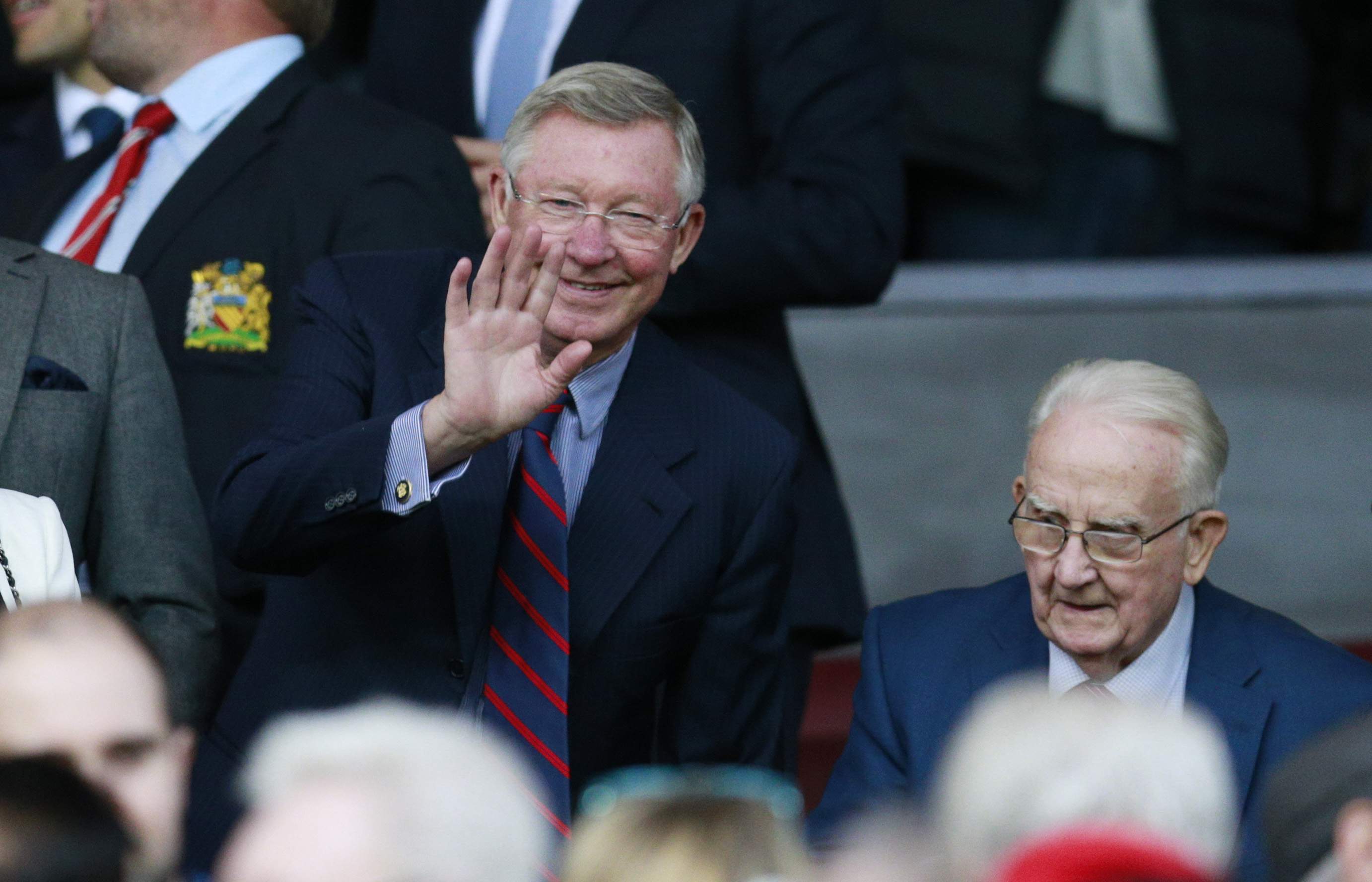 Football - Manchester United v Club Brugge - UEFA Champions League Qualifying Play-Off First Leg - Old Trafford, Manchester, England - 18/8/15 Sir Alex Ferguson in the stands before the match Action Images via Reuters / Jason Cairnduff Livepic EDITORIAL USE ONLY.