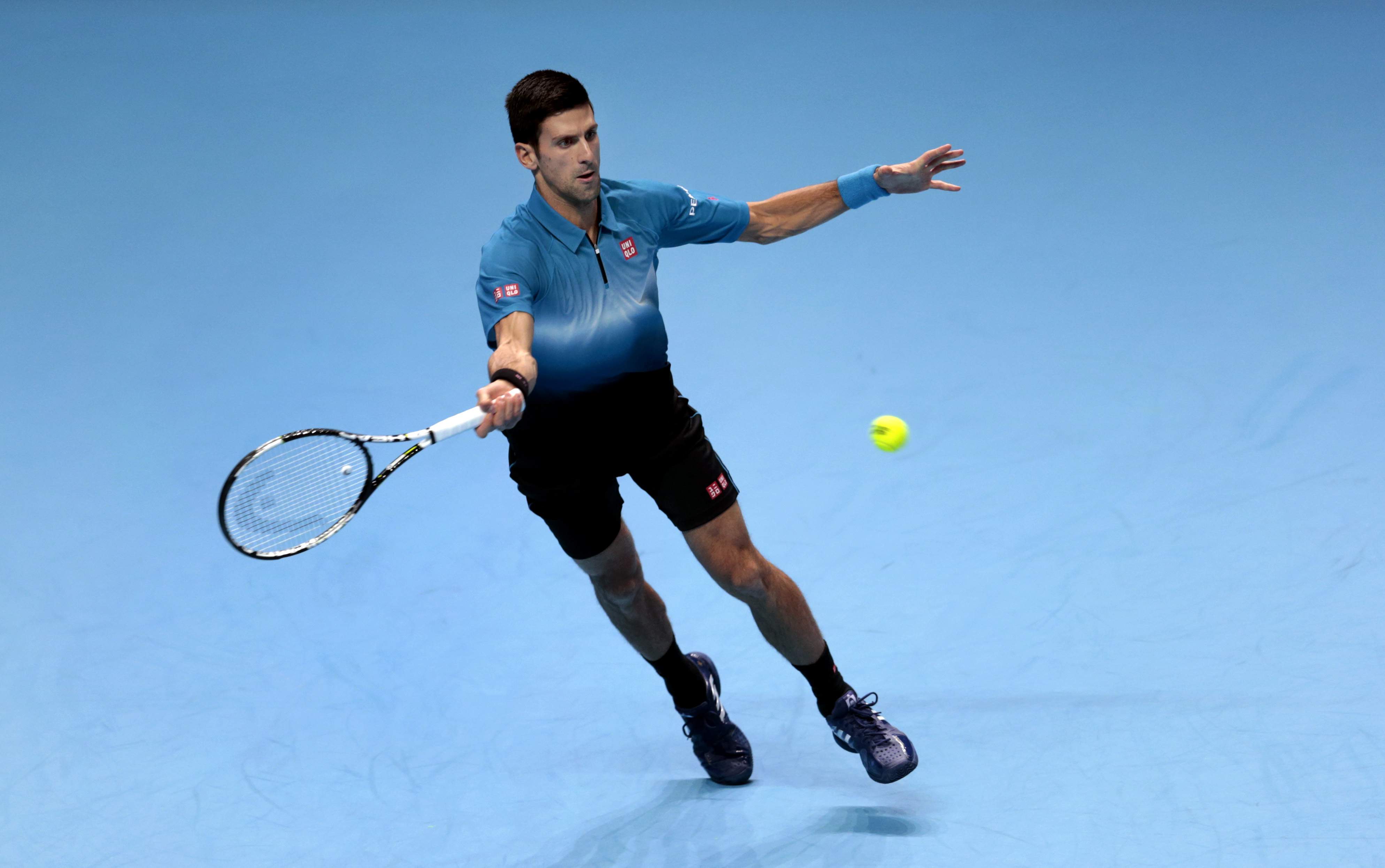 Tennis - Barclays ATP World Tour Finals - O2 Arena, London - 19/11/15 Men's Singles -  Serbia's Novak Djokovic during his match against Czech Republic's Tomas Berdych Reuters / Suzanne Plunkett Livepic EDITORIAL USE ONLY.