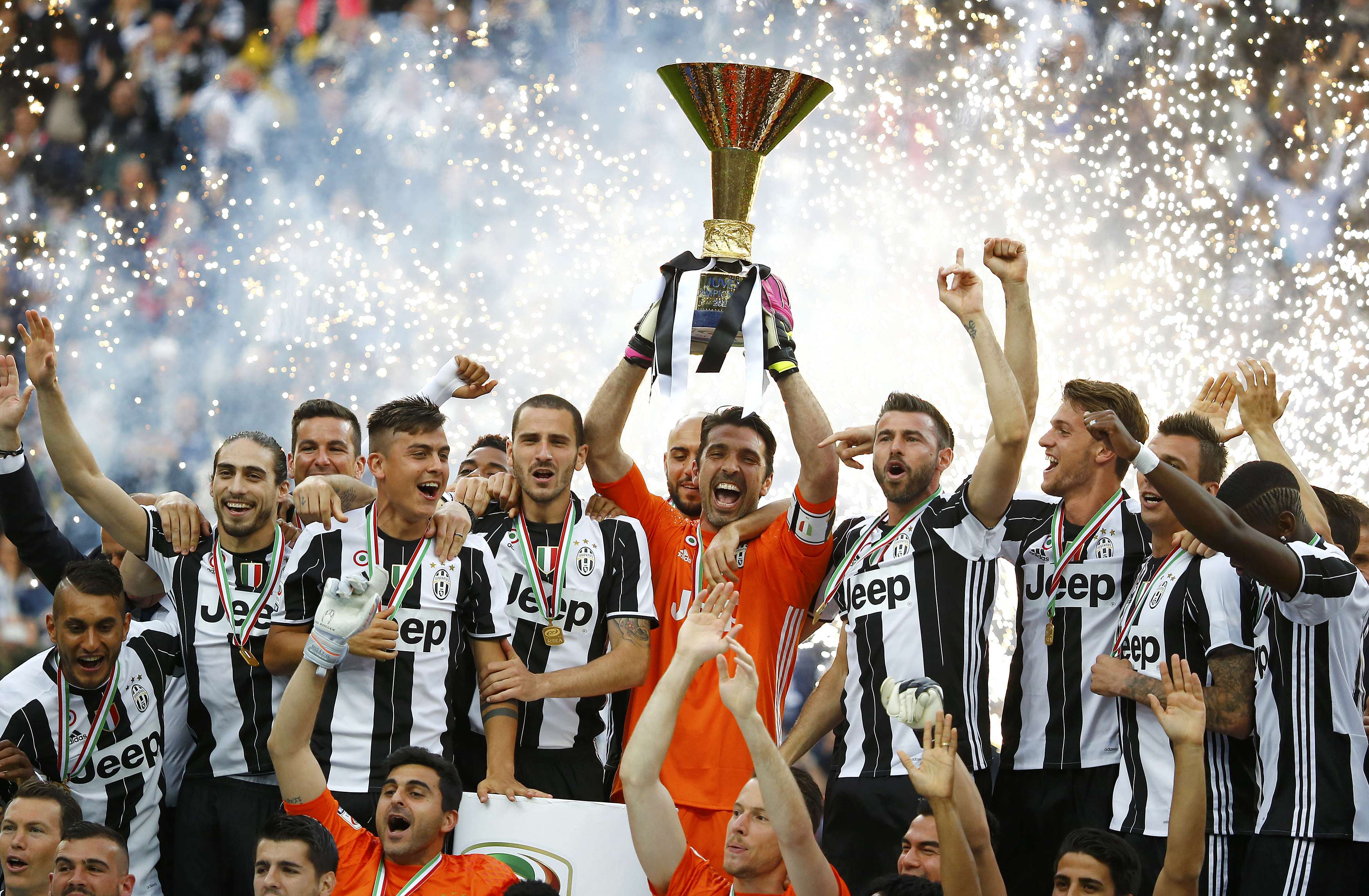 Juventus slaví mistrovský titul. Foto: Reuters