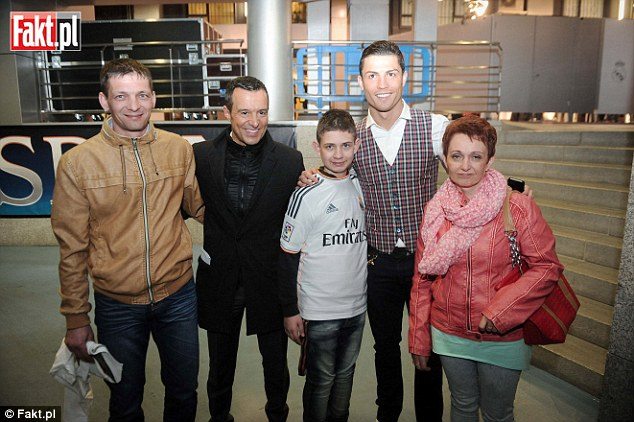 Cristiano Ronaldo, David Pawlaczyk a jeho rodina