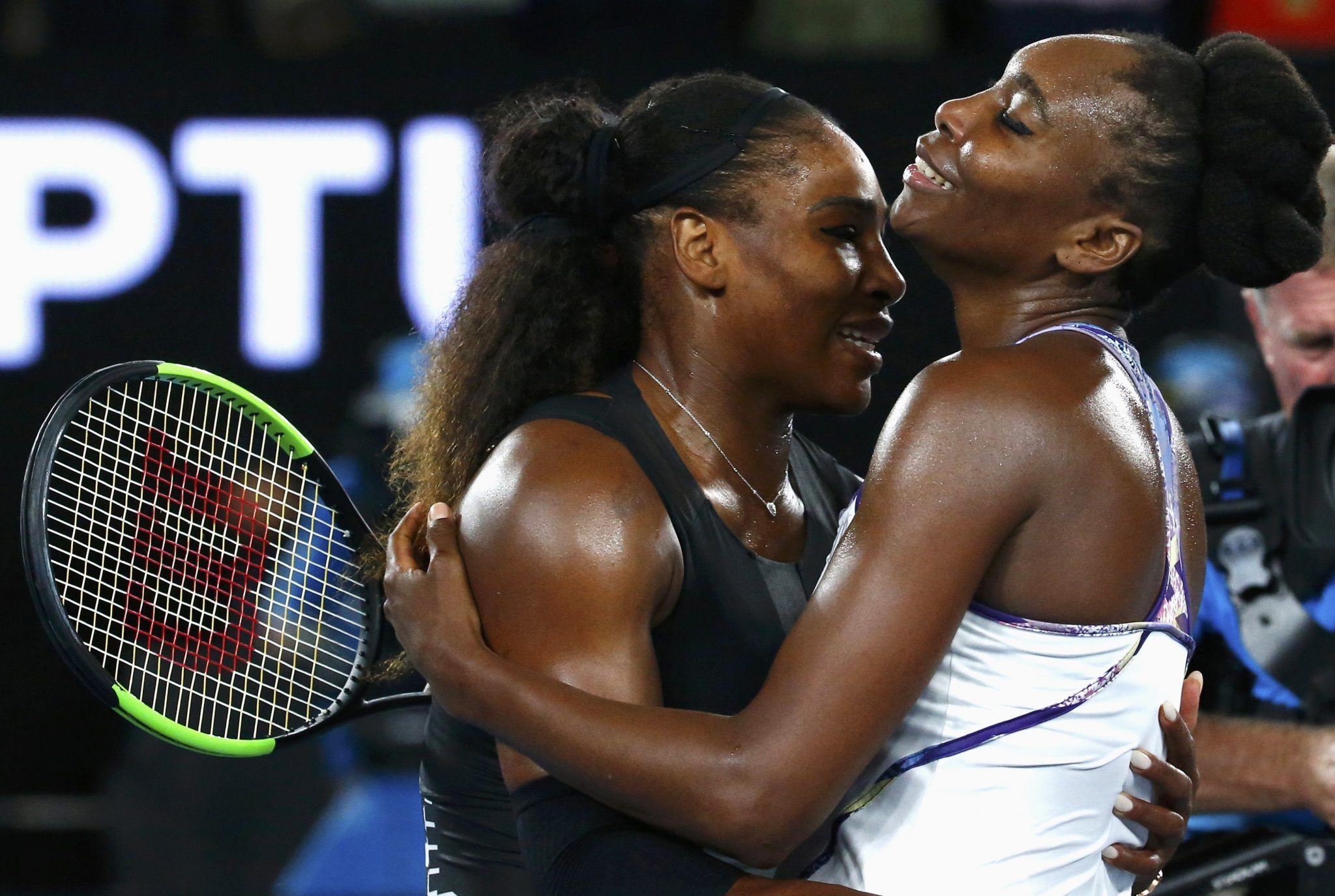 Serena Williamsová a Venus Williamsová po finále Australian Open 2017