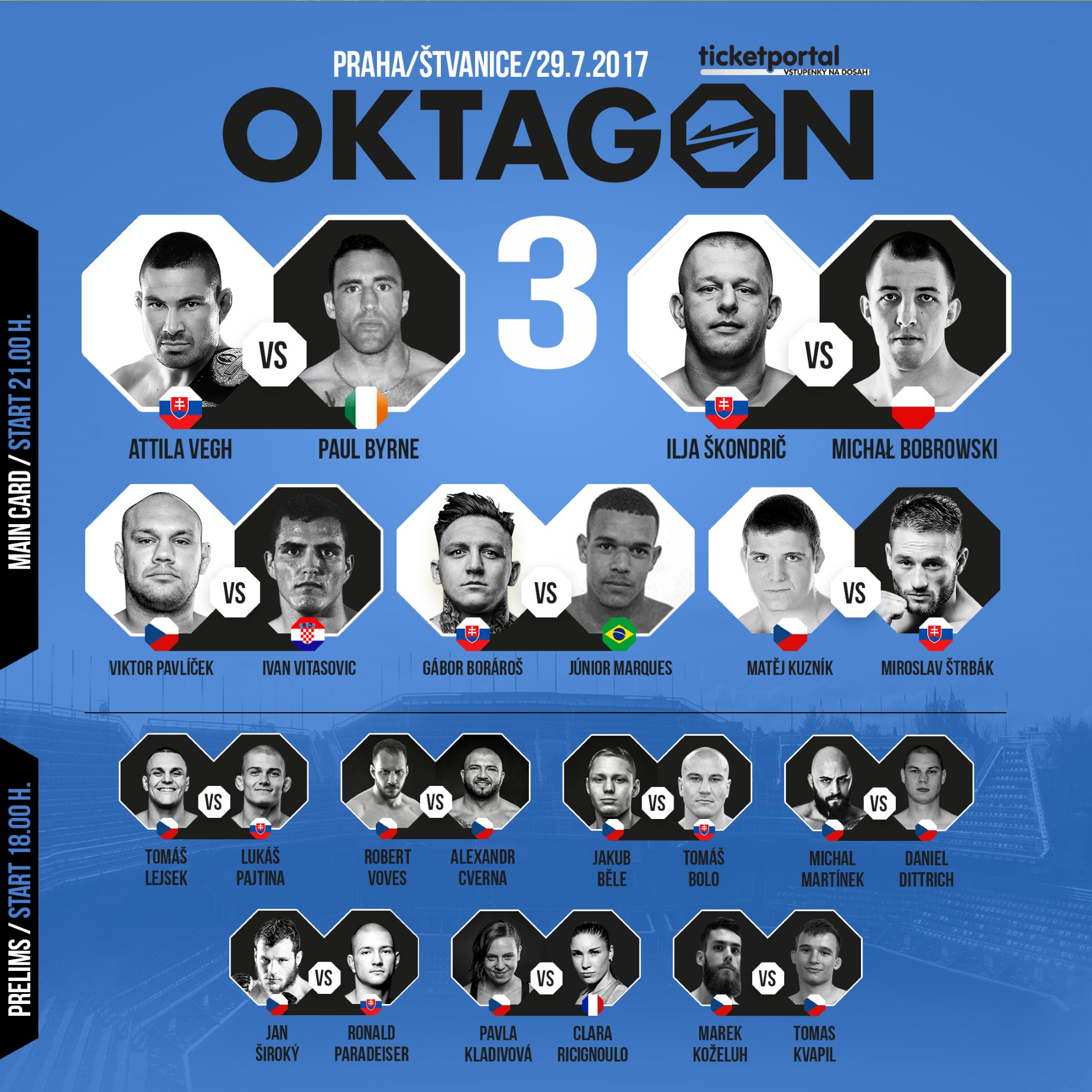 Oktagon 3 fight card