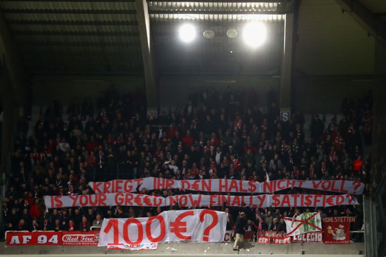 protest fanoušků Bayernu Mnichov. Foto: Getty Images