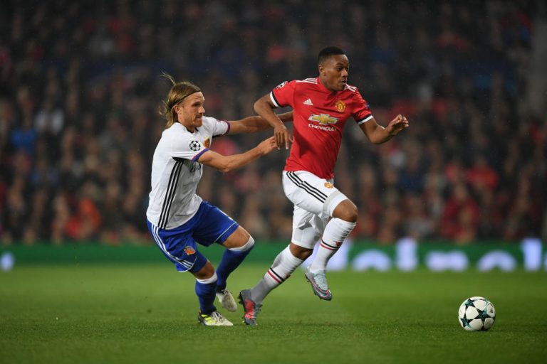 Martial, Lang (Basel - Manchester United). Foto: Getty Images